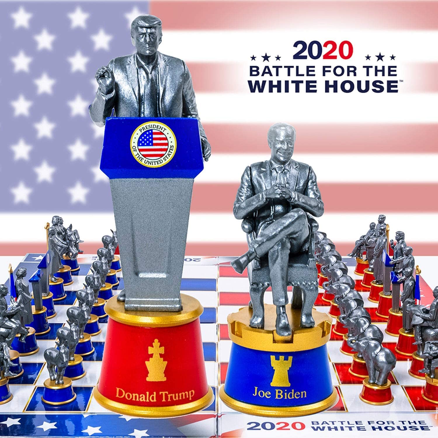 2020 Battle For The White House Election Chess Set Review